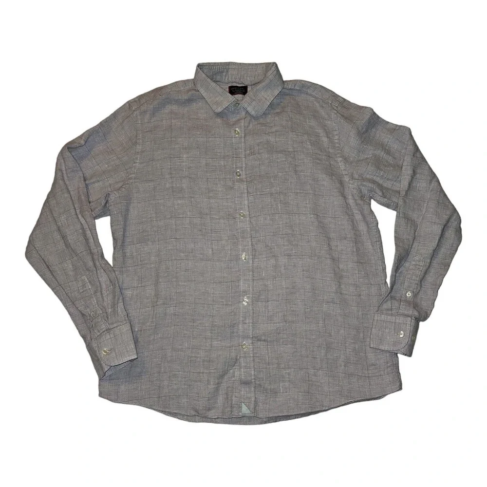 UNTUCKit Button Shirt Long Sleeve Men's XL Slim Fit 100% Linen Wrinkle Resistant - Picture 1 of 8